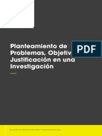 Planteamiento de Problemas, Objetivos y Justificación en Una Investigación PDF