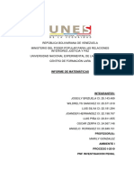 TRABAJO SOBRE MATEMATICAS