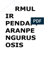 Formulir Pendaftaranpengurus Osis