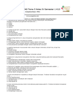 Soal UAS PAS Tema 5 PPKN Kelas 4 Semester 1 PDF