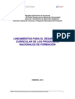 Lineamiento para El Desarrollo Curricular PNF PDF