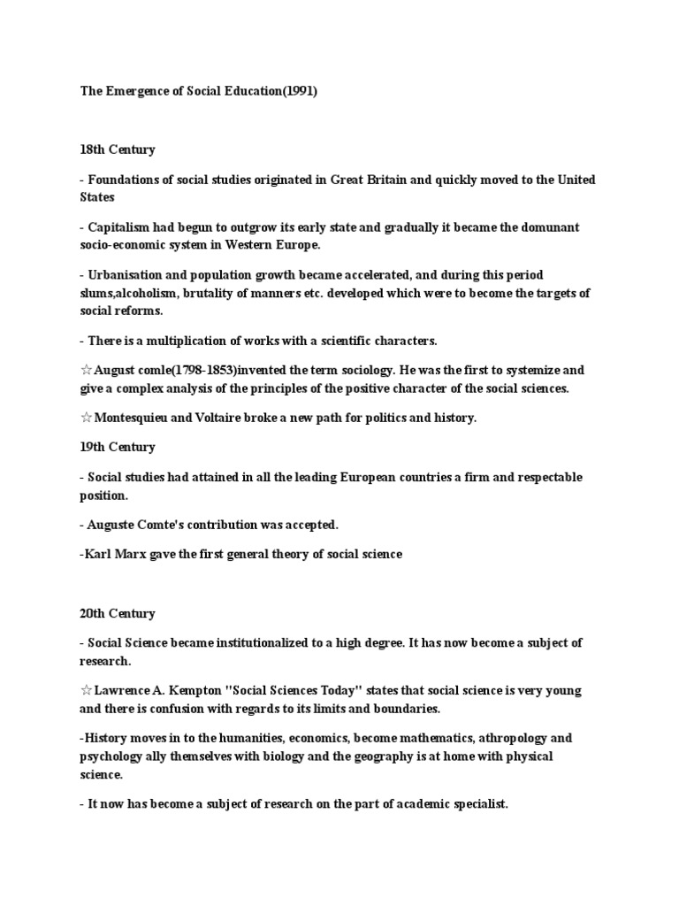 Timelineofsocialstudies | PDF