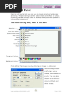 Microsoft Paint: The Paint Working Area, Menu & Tool Bars