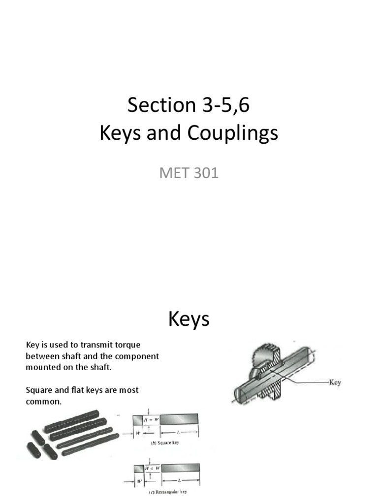 Keys and Coupling | PDF