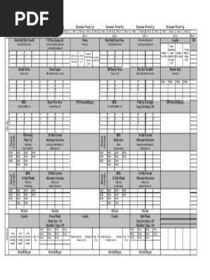 Prep Workout Sheet Week 9-12