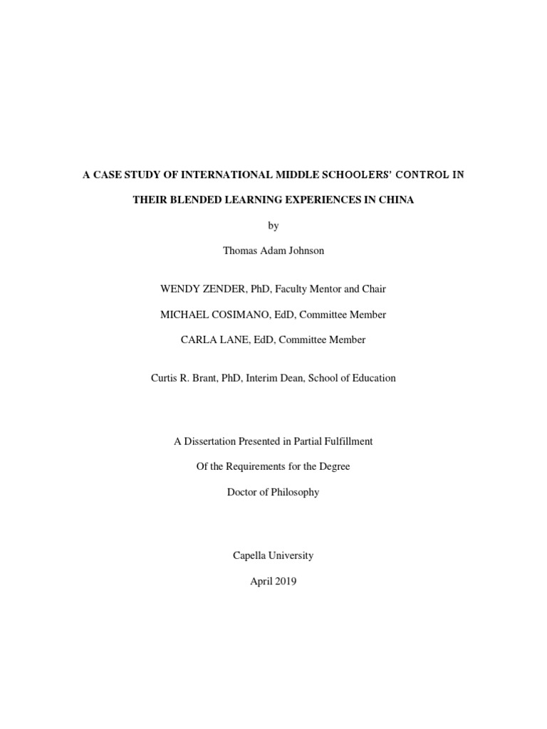 Proquest Dissertation - Thomas Johnson PDF | PDF | Educational Technology |  Case Study