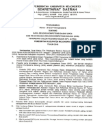 Pengumuman Hasil Seleksi SKD Dan Pelaksanaan SKB Kab. Mojokerto Tahun 2018 PDF