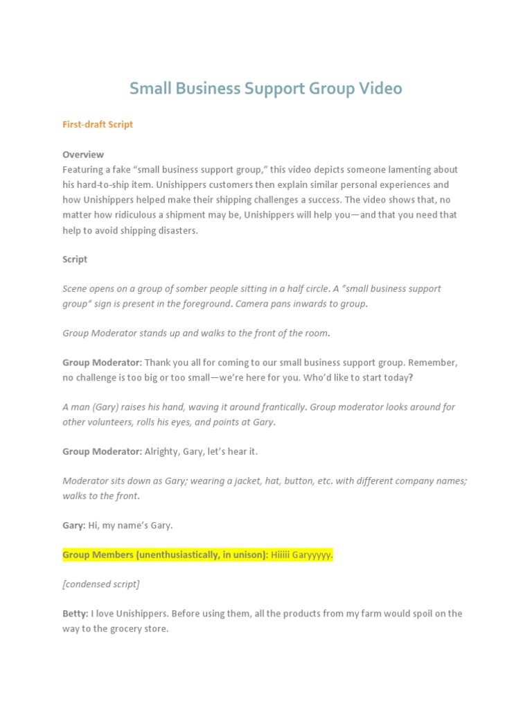 Small Business Shipping Support Video | PDF