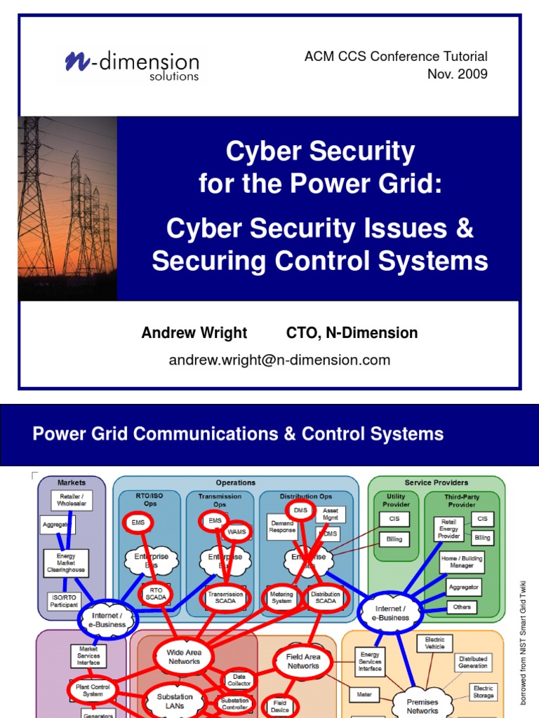 Cyber Security For The Power Grid: Cyber Security Issues & Securing ...