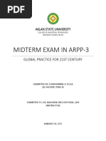 Midterm Exam in Arpp-3: Global Practice For 21St Century