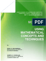 Module 5 Using Mathematical Techniques PDF
