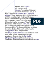 English-Language Wikipedia The Most Articles of Any of The Editions