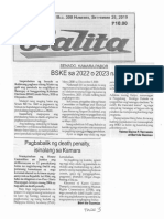 Balita, Sept. 26, 2019, Bke SA 2022 0 2023 Na PDF