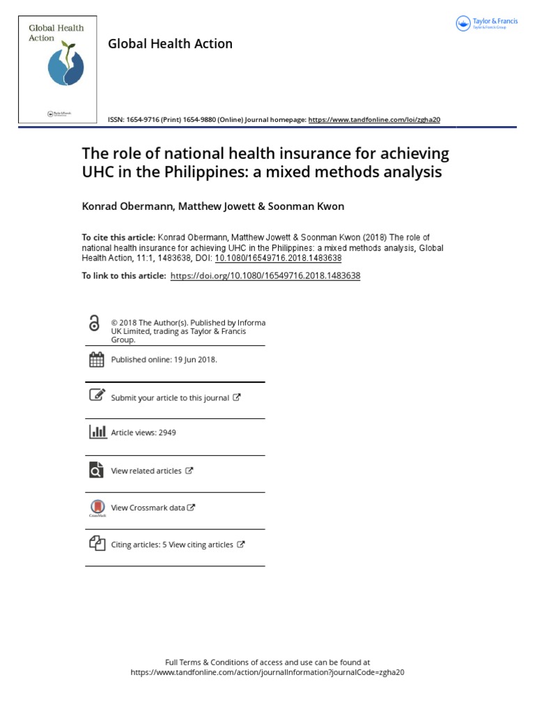 Journal The Role of National Health Insurance For Achieving UHC in The ...