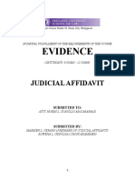 Evidence: Judicial Affidavit