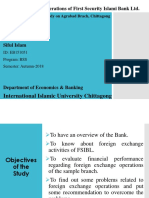 Foreign Exchange Operations of First Security Islami Bank LTD