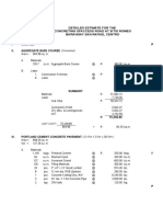 Detailed Estimate For The Concreting Ofaccess Road at Sitio Romeo Barangay San Rafael Centro