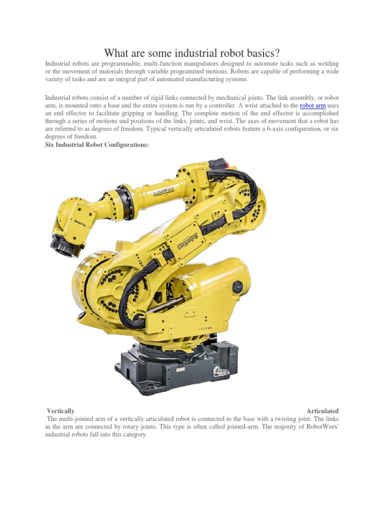 What Are Some Industrial Robot Basics? | PDF | Robot | Robotics