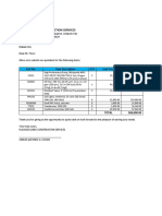 Flawless Lines Construction Services: Part No. Item Description QTY Unit Price Amount