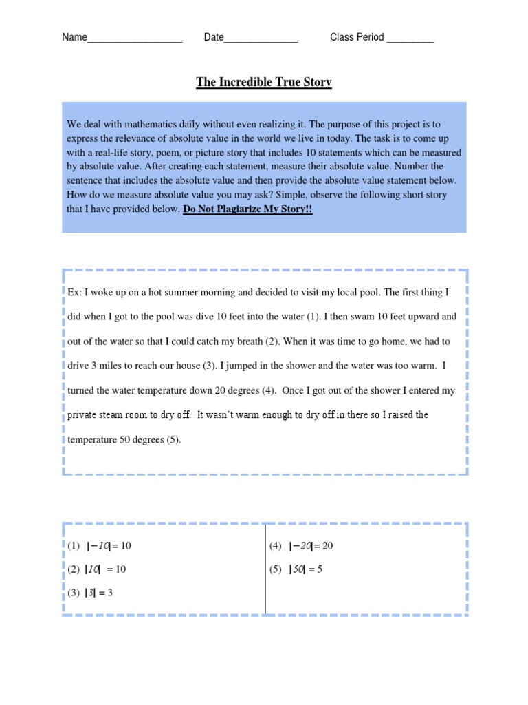 Real-Life Applications of Absolute Value | PDF | Teaching Mathematics ...