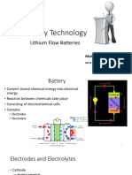 Battery Technology: Lithium Flow Batteries