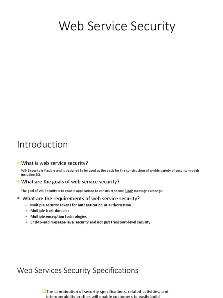 Web Service Security Overview | PDF | Computers