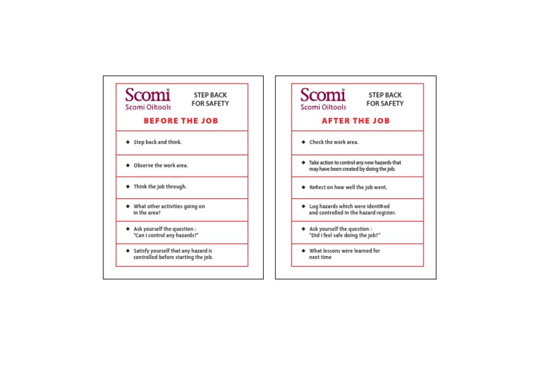 Step Back for Safety Guidelines | PDF