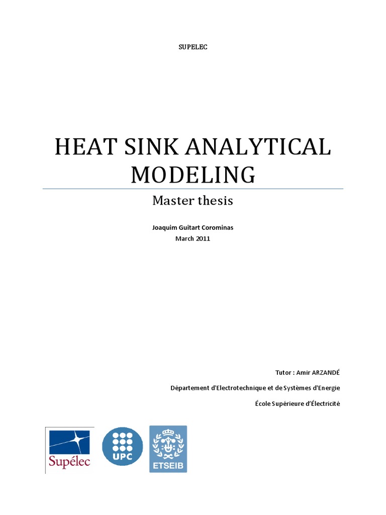 Heat Sink Analytical Modeling PFC Joaquim Guitart Corominas PDF | PDF ...