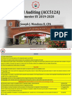 Applied Auditing (ACC512A) : 1 Semester SY 2019-2020