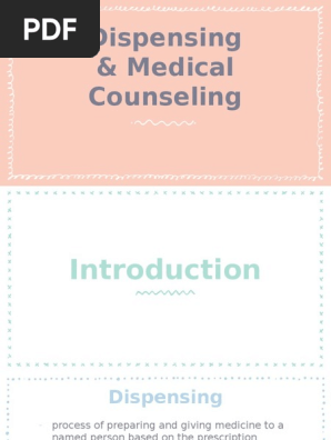 Dispensing & Medical Counseling