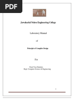 Jawaharlal Nehru Engineering College: Laboratory Manual