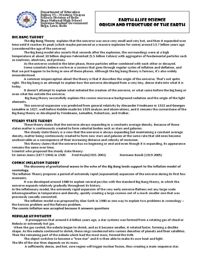 Origin and Structure of The Earth | Download Free PDF | Solar System ...