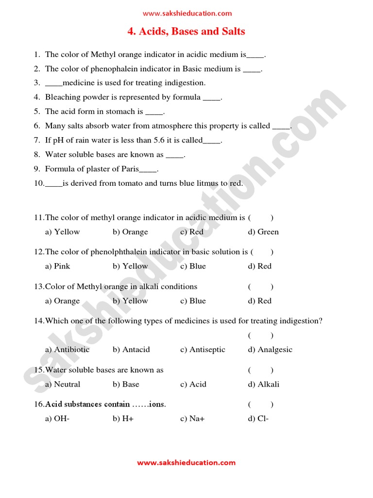 4 Acids Bases and Salts PDF | PDF | Acid | Analytical Chemistry
