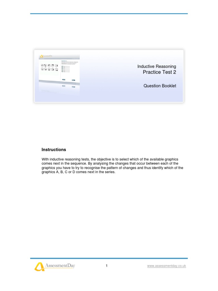 Inductive Reasoning Practice Test 2 | PDF