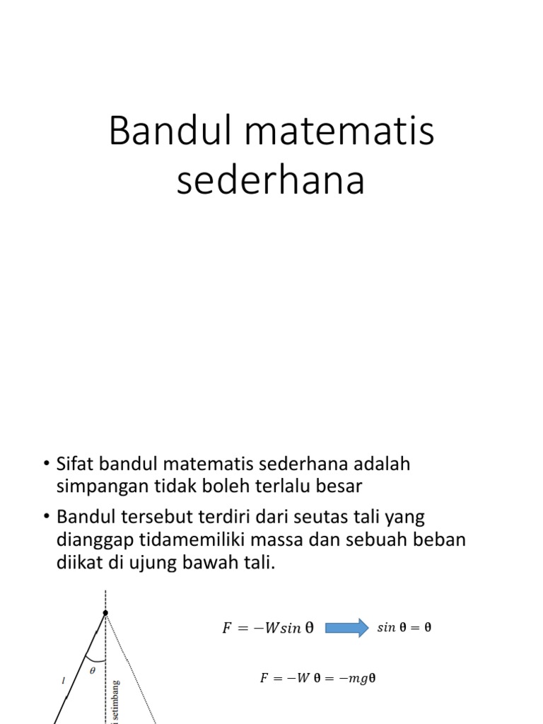 Teori dan Praktikum Bandul Matematis | PDF | Sains & Matematika