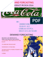Demand Forcasting: Product Coca Cola