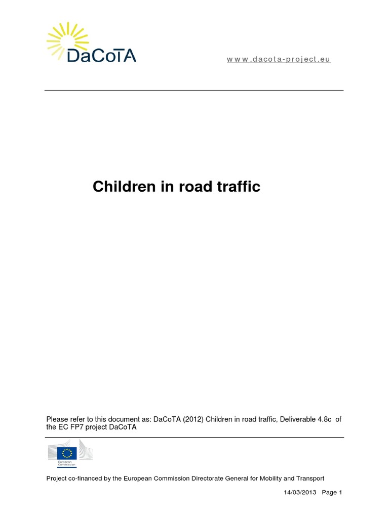 01-Child Traffic Safety en | PDF | Traffic Collision | Road Traffic Safety