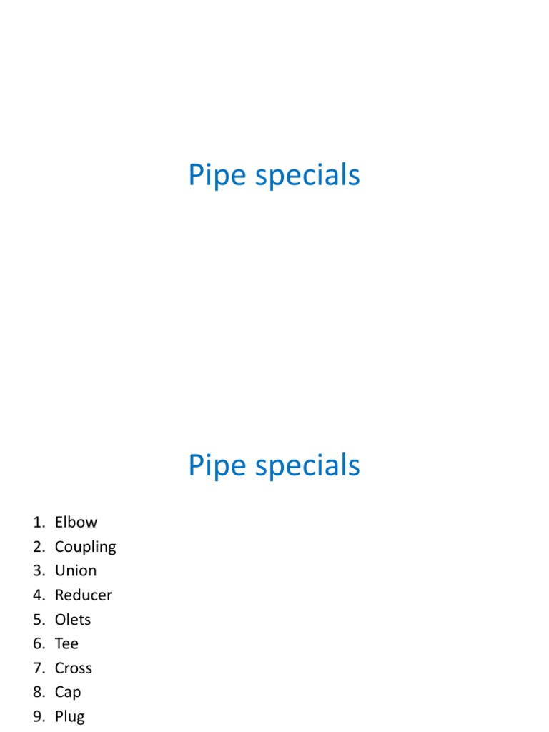 Pipe Specials PDF Plumbing Pipe (Fluid Conveyance)