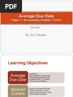 Average Due Date and Account Current