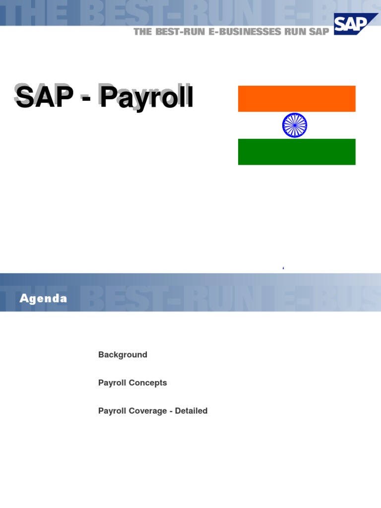 Indian Payroll SAP PDF Payroll Tax Payroll