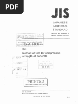 Jis A 1108 2006 | PDF