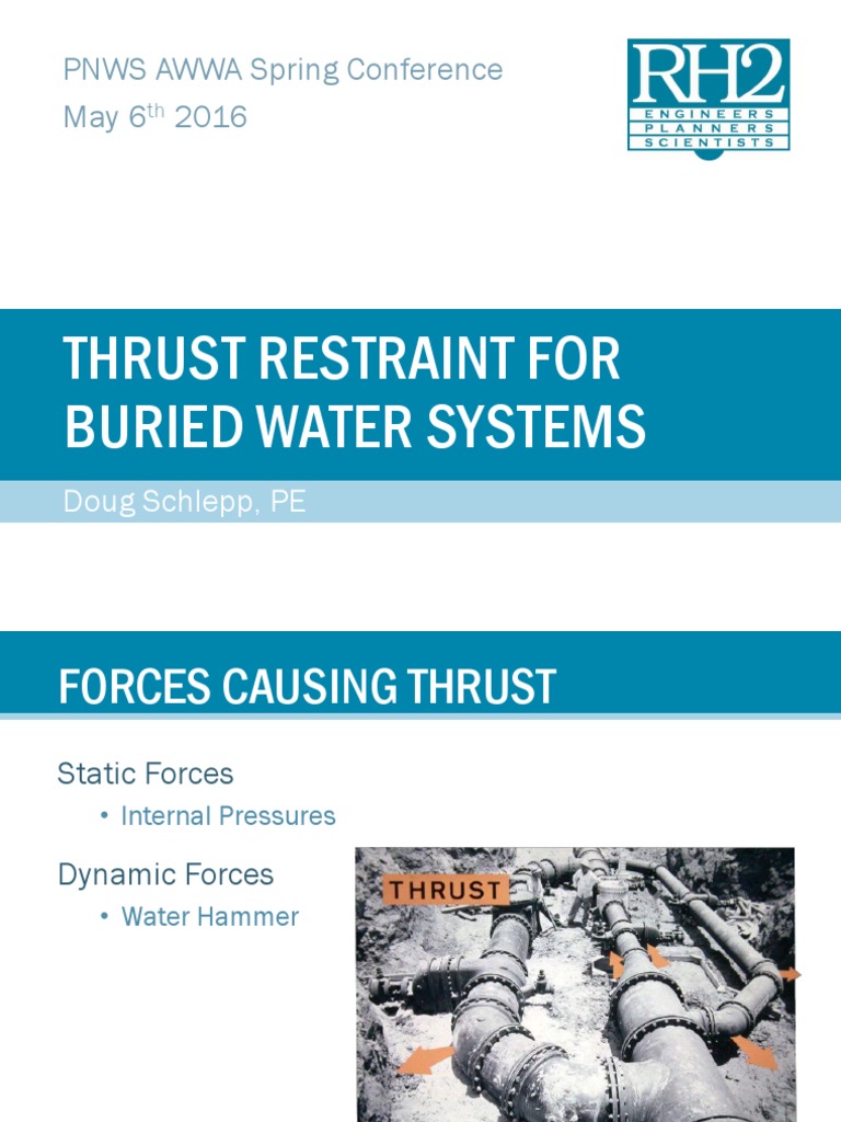 Thrust Block Design for Water Systems | PDF | Pipe (Fluid Conveyance ...