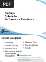 Baldrige Criteria For Performance Excellence