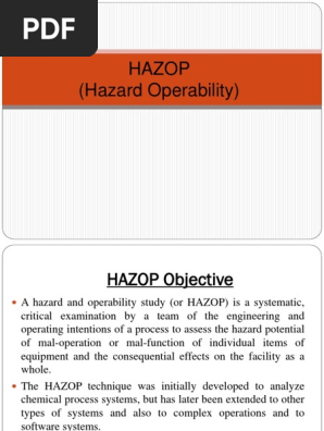 HAZOP Study Overview and Procedure | PDF | Chemical Engineering |  Engineering