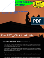 Silhouette of Construction Worker PowerPoint Templates Standard