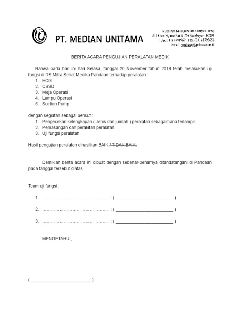 Contoh Berita Acara Uji Fungsi 2