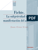 Cruz Cruz, Juan. - Fichte. La-Subjetividad como manifestacion del absoluto [2003].pdf