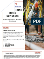 What Is Shrink Mixed Concrete