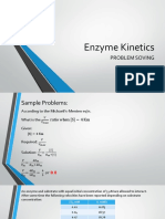 Enzyme kinetics problem solving