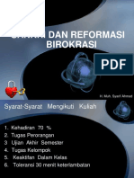 Syarif Sankri & Reformasi Birokrasi